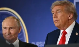Donald Trump et Vladimir Poutine à Anchorage, en Alaska, le 15 août 2025