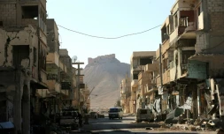 Une rue de Palmyre en Syrie, le 31 mars 2016
