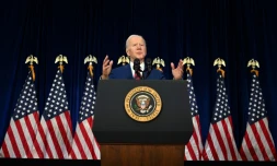 Joe Biden prononce un discours sur les violences par armes à feu, le 14 mars 2023