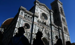 La cathédrale de Florence, située Piazza del Duomo, au coeur de la vieille ville de Florence, le 8 avril 2015