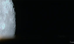 Photo non datée diffusée par la start-up japonaise ispace le 25 avril 2023 de la Lune prise par une caméra montée sur l'atterrisseur Hakuto-R Mission 1 en orbite lunaire