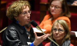 La ministre du Travail  Muriel Pénicaud lors d'une session de Questions au gouvernement à l'Assemblée nationale, le 5 décembre 2017