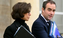 La ministre de la Culture Rachida Dati et le Premier ministre Sebastien Lecornu au palais de l'Elysée, à Paris le 10 décembre 2025