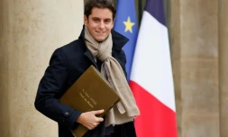 Le porte-parole du gouvernement à la sortie du Conseil des ministres à l'Elysée, à Paris, le 15 décembre 2021