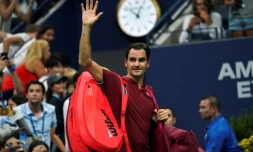 Le Suisse Roger Federer battu en 8es de finale de l'US Open par l'Australien John Millman le 3 septembre 2018