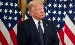 Donald Trump lors d'un discours à la Maison Blanche le 17 juin 2020