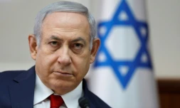 Le Premier ministre israélien Benjamin Netanyahu à la réunion hébdomadaire du conseil des ministres à Jérusalem le 18 novembre 2018