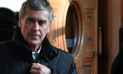 L'ancien ministre du Budget, Jérôme Cahuzac, le 21 février 2018, lors de son dernier jour du procès en appel au Palais de Justice de Paris