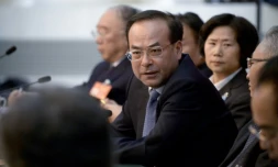 Sun Zhengcai (c), ancien secrétaire du parti à Chongqing, le 6 mars 2017 à Pékin