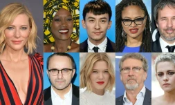 De gauche à droite et de haut en bas: Cate Blanchett, Khadja Nin, Chang Chen, Ava DuVernay, Denis Villeneuve, Andrei Zvyagintsev, Léa Seydoux, Robert Guediguian et Kristen Stewart