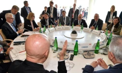 Réunion du G7 et des représentants des géants de l'Internet sur l'île d'Ischia en Italie, le 20 octobre 2017   