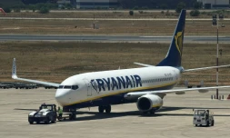 un avion de Ryanair à l'aéroport de Valence le 25 juillet 2018