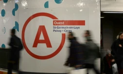 La ligne A du RER Ă la station RER ChĂątelet-Les Halles Ă Paris