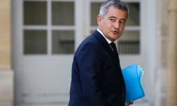 Le ministre de la Justice, Gérald Darmanin, arrive à l'hôtel Matignon, à Paris, le 22 juin 2026