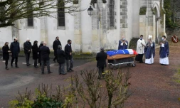 Début des obsÚques de l'ancien président Valéry Giscard d'Estaing le 5 décembre 2020 à Authon (Loir-et-Cher)