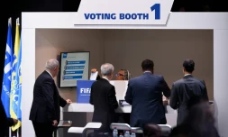 Les délégués lors du vote pour l'élection du nouveau président de la Fifa, le 26 février 2016 à Zurich