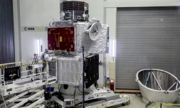 L'engin spatial européen BepiColombo, le 6 juillet 2017 à Spijkenisse aux Pays-Bas