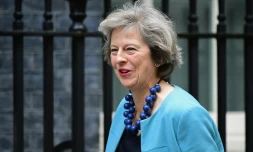 Theresa May à son arrivée à une réunion du gouvernement au 10 Downing Street le 27 juin 2016 à Londres