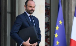 Le Premier ministre Edouard Philippe sur le perron de l'Elysée, le 21 novembre 2018 à Paris