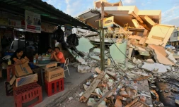 Destructions à Manta en Equateur, après le trempblement de terre qui a tué au moins 272 personnes, le 17 avril 2016 