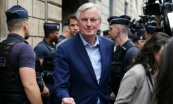Michel Barnier le 26 juin 2024, après une réunion d'urgence du bureau politique des Républicains à Paris