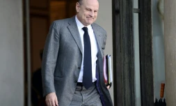 Le secrétaire d'État aux Relations avec le Parlement Jean-Marie Le Guen, quittant l'Élysée, le 10 février 2016