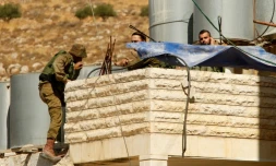 Des soldats israéliens au checkpoint de Tekoa en Cisjordanie