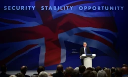 Le ministre des Affaires étrangères Philip Hammond lors du congrès annuel des Conservateurs à Manchester le 4 octobre 2015