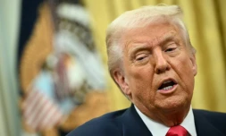 Le président américain Donald Trump, le 6 mars 2025 dans le Bureau ovale
