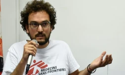 Aloys Vimard, coordinateur de Médecins sans frontières à bord de l'Aquarius, à Marseille le 1er août 2018