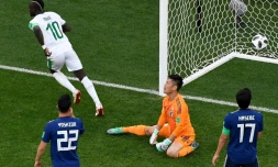 Le capitaine Sadio Mané a lancé le Sénégal en ouvrant le score contre le Japon à Ekaterinbourg, le 24 juin 2018