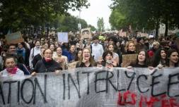 Des milliers de personnes manifestent, le 9 octobre 2026 Ă Nantes (Loire-Atlantique)