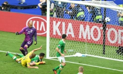 Le but contre son camp de l'Irlandais Ciaran Clark contre la Suède lors de l'Euro, le 13 juin 2016 au Stade de France