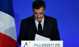 Le candidat LR à la présidentielle François Fillon, le 6 février 2017, lors de sa conférence de presse à Paris