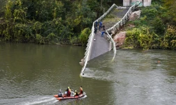 Le pont de Mirepoix-sur-Tarn, prÚs de Toulouse, qui s'est effondré le 18 novembre 2019