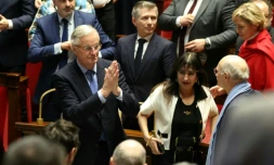 Le Premier ministre Michel Barnier après le résultat du vote de censure sur son gouvernement à l'Assemblée nationale à Paris le 4 décembre 2024