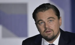 Leonardo DiCaprio, lors d'un échange sur le changement climatique, le 3 octobre à la  Maison-Blanche, à Washington