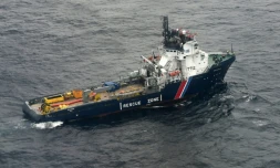 Le Sapeur de la Marine nationale en route vers la zone de pollution, le 18 mars 2019