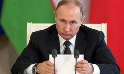 Le président russe Vladimir Poutine, le 5 avril 2017 au Kremlin, à Moscou