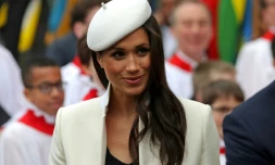 Meghan Markle à l'abbaye de Westminster à Londres, le 12 mars 2018