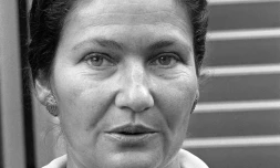 Simone Veil à Grasse, dans les Alpes-Maritimes, le 2 octobre 1976