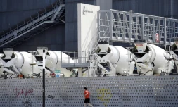 Usine de ciment du groupe franco-suisse LafargeHolcim le 7 avril 2014 à Paris