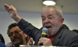 L'ancien président brésilien Luiz Inacio Lula da Silva lors d'une conférence de presse le 15 septembre 2016 à Sao Paulo