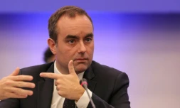 Le Premier ministre Sébastien Lecornu au sommet Choose France à la Maison de la Chimie à Paris, le 17 novembre 2025