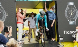 Jérémy Lecroq premier partant lance le Tour de France 2022, le 1er juillet à Copenhague