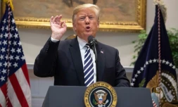 Le président américain Donald Trump lors d'une déclaration consacrée à l'immigration à la Maison Blanche le 1er novembre 2018.