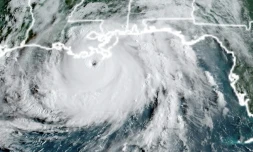 L'ouragan Ida près des côtes de Louisiane, le 29 août 2021