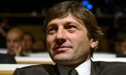 Le Brésilien Leonardo, alors directeur sportif du Paris-Saint-Germain, au tirage au sort de la Ligue des champions, le 20 décembre 2012 à Nyon en Suisse  