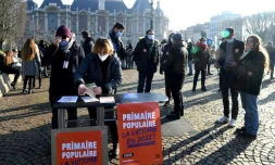 Rassemblement pour promouvoir la  primaire populaire le 15 janvier 2022 à Lille