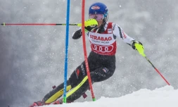 L'Américaine Mikaela Shiffrin remporte le slalom de Spindleruv Mlyn en République tchèque le 9 mars 2019